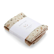 lot de 3 langes coton bio avery row grassland