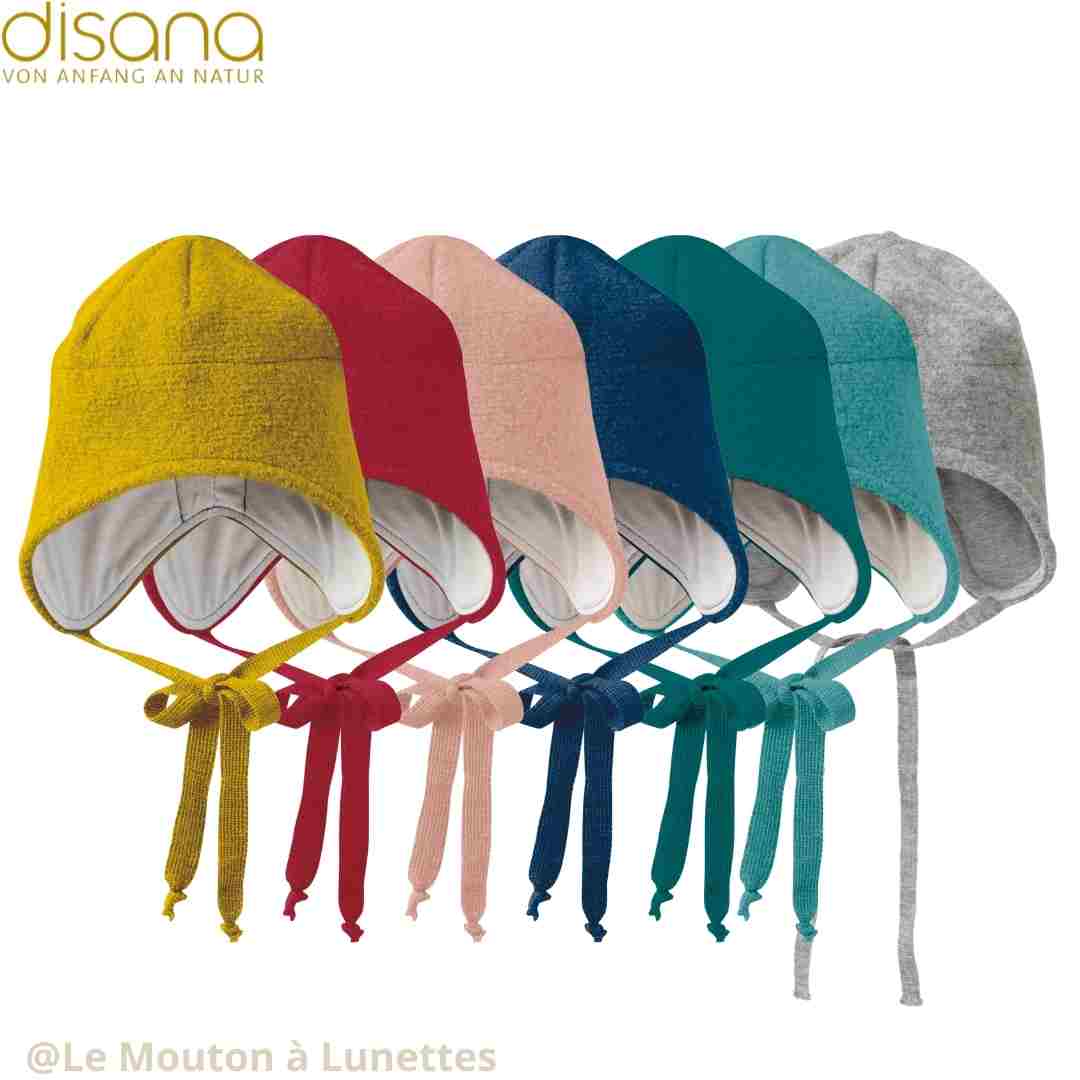 Bonnet en laine bouillie bio enfant disana