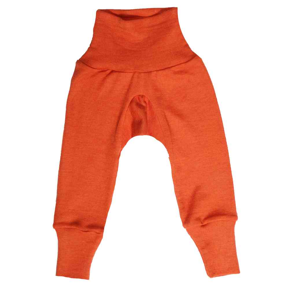 Pantalon bébé évolutif en laine et soie orange cosilana