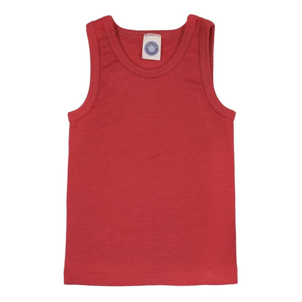 débardeur cosilana laine et soie enfant rouge
