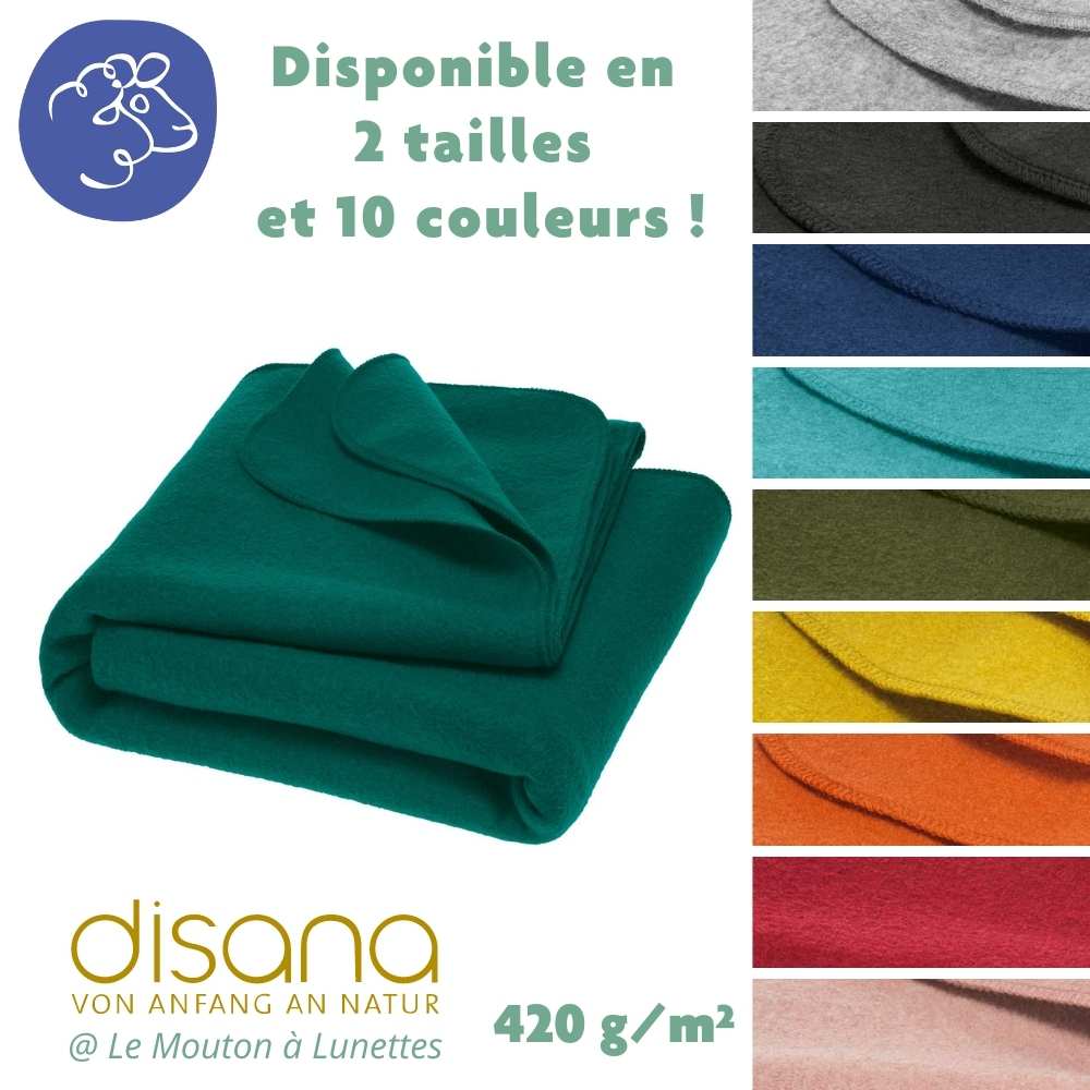 Couverture Disana en laine bouillie bio Grande couverture Disana living