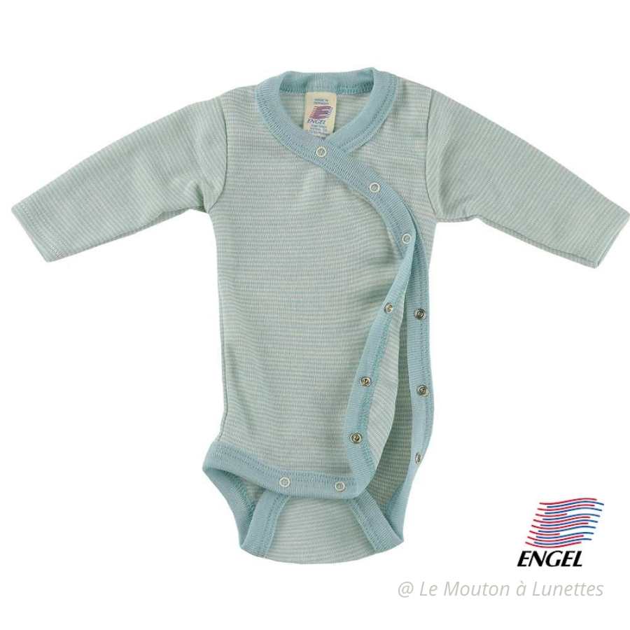 Body bébé prématuré bio laine mérinos soie