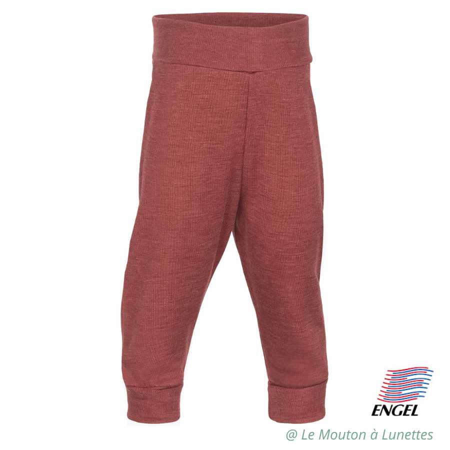 pantalon bébé laine mérinos bio et soie engel natur cuivre
