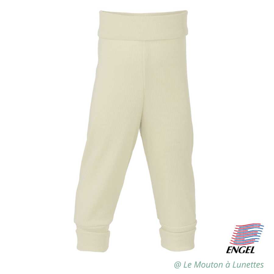 pantalon bébé laine mérinos bio et soie engel natur écru