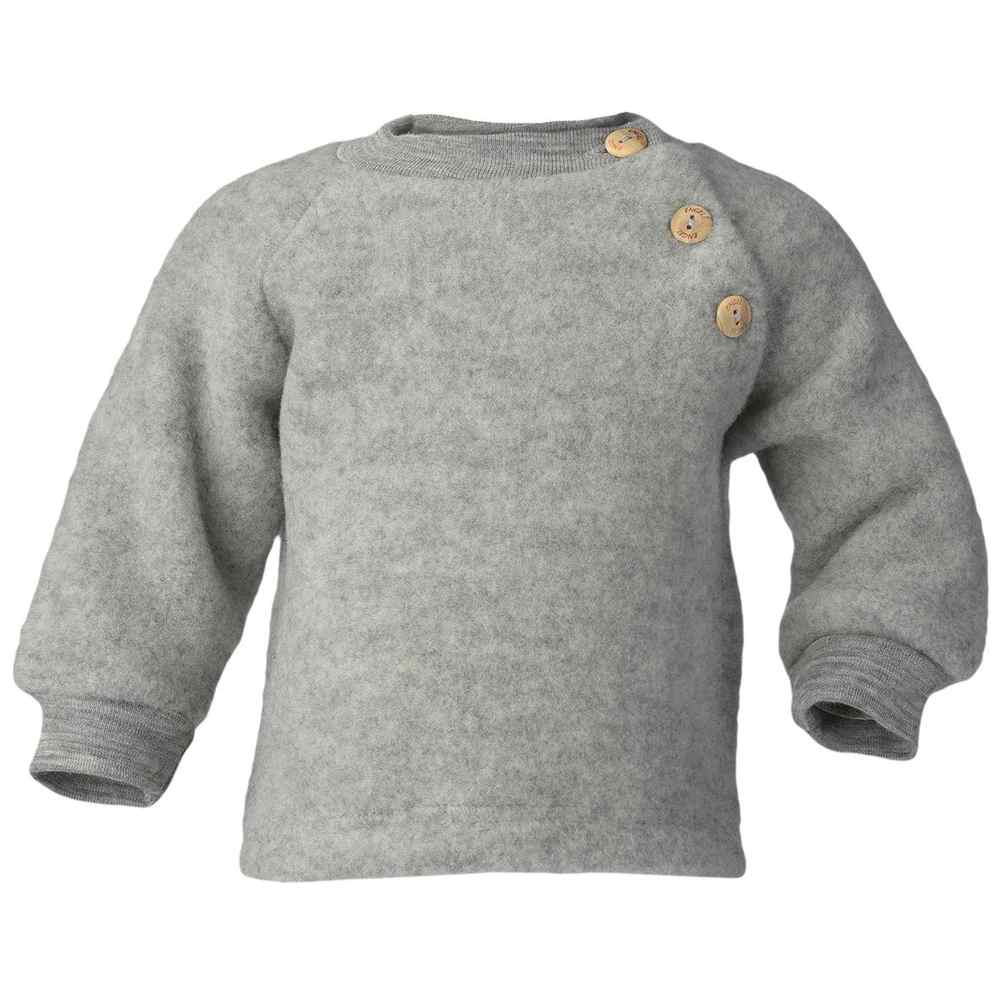 pull laine polaire bébé engel natur gris laine polaire merinos naturelle bio gris