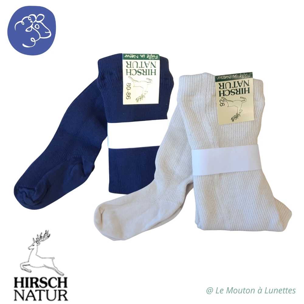 Collants chauds en laine et coton bio Hirsch NAtur