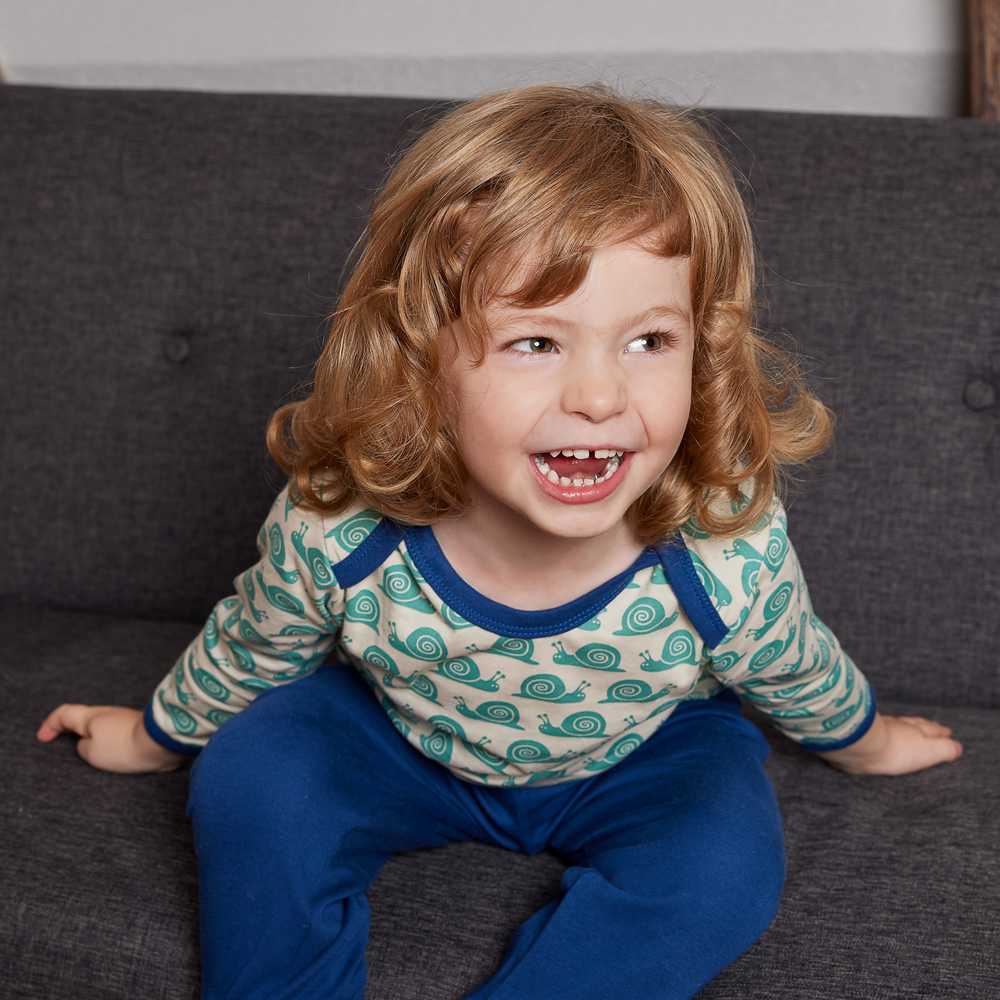 haut manches longues enfant coton bio Loud and Proud motif escargots