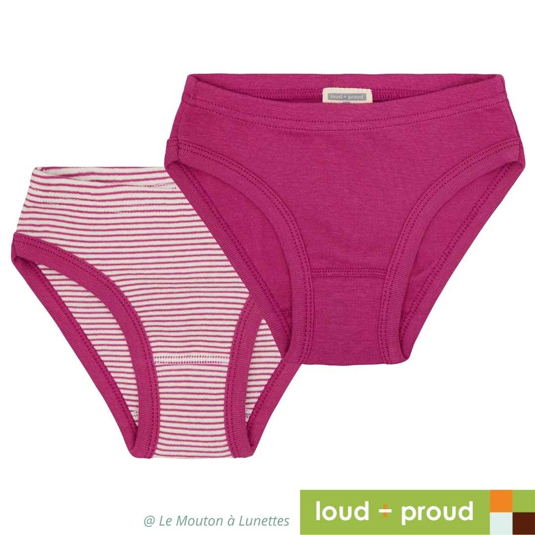 culotte rose coton bio loud and proud