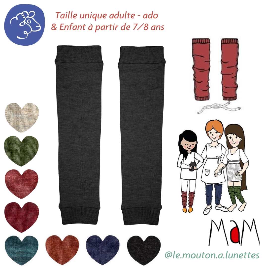 Jambières en laine mérinos femme et ado MaM – Coloris 2025/26