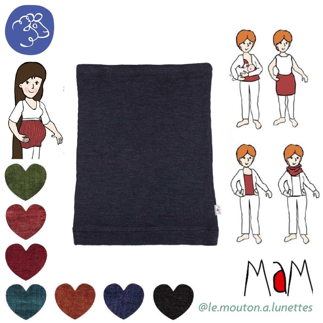 Multitube MaM laine mérinos - Bandeau de grossesse/bustier/jupe – PREVENTE 2025/26