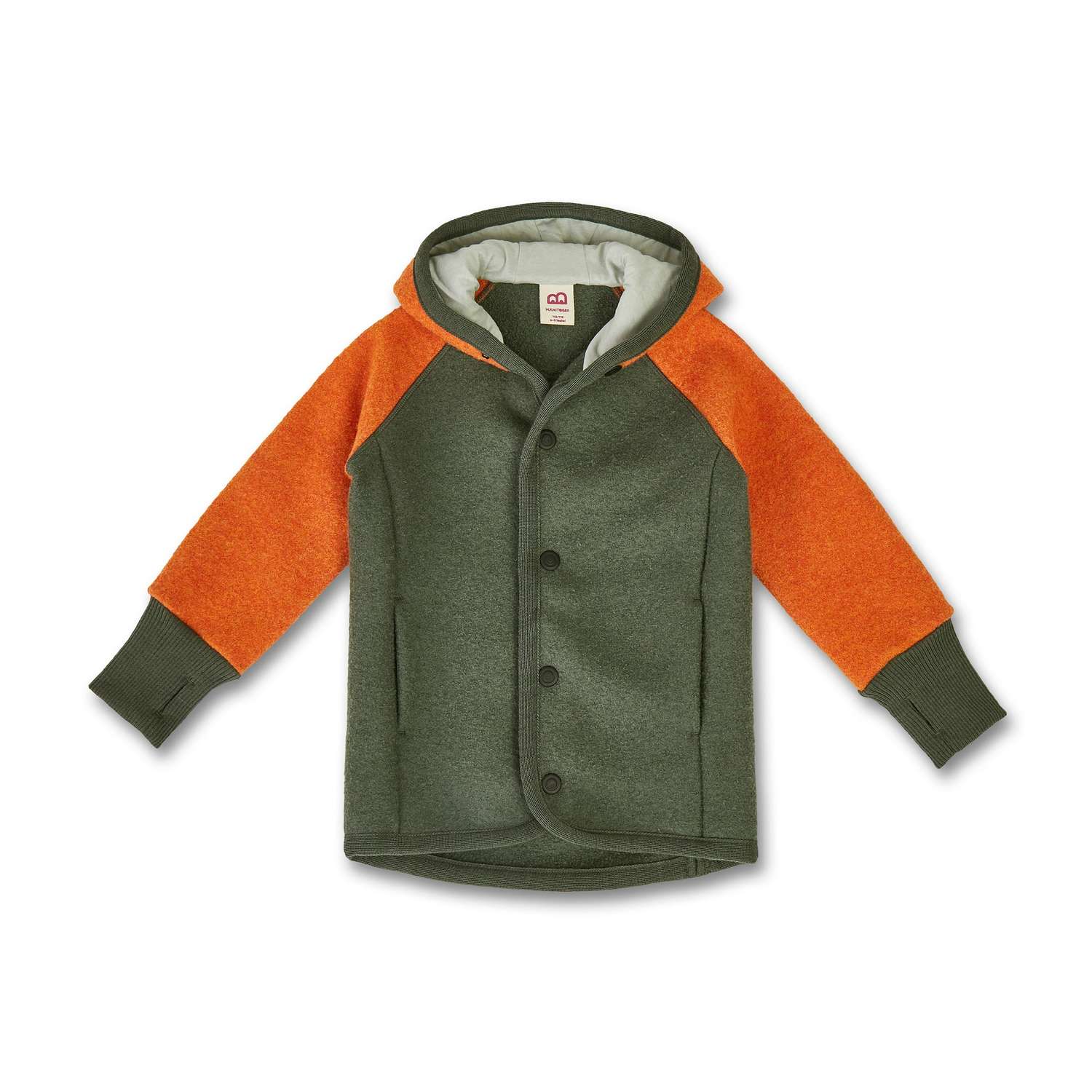Veste enfant en laine bouillie bio à boutons pressions - Manitober - Fin de série