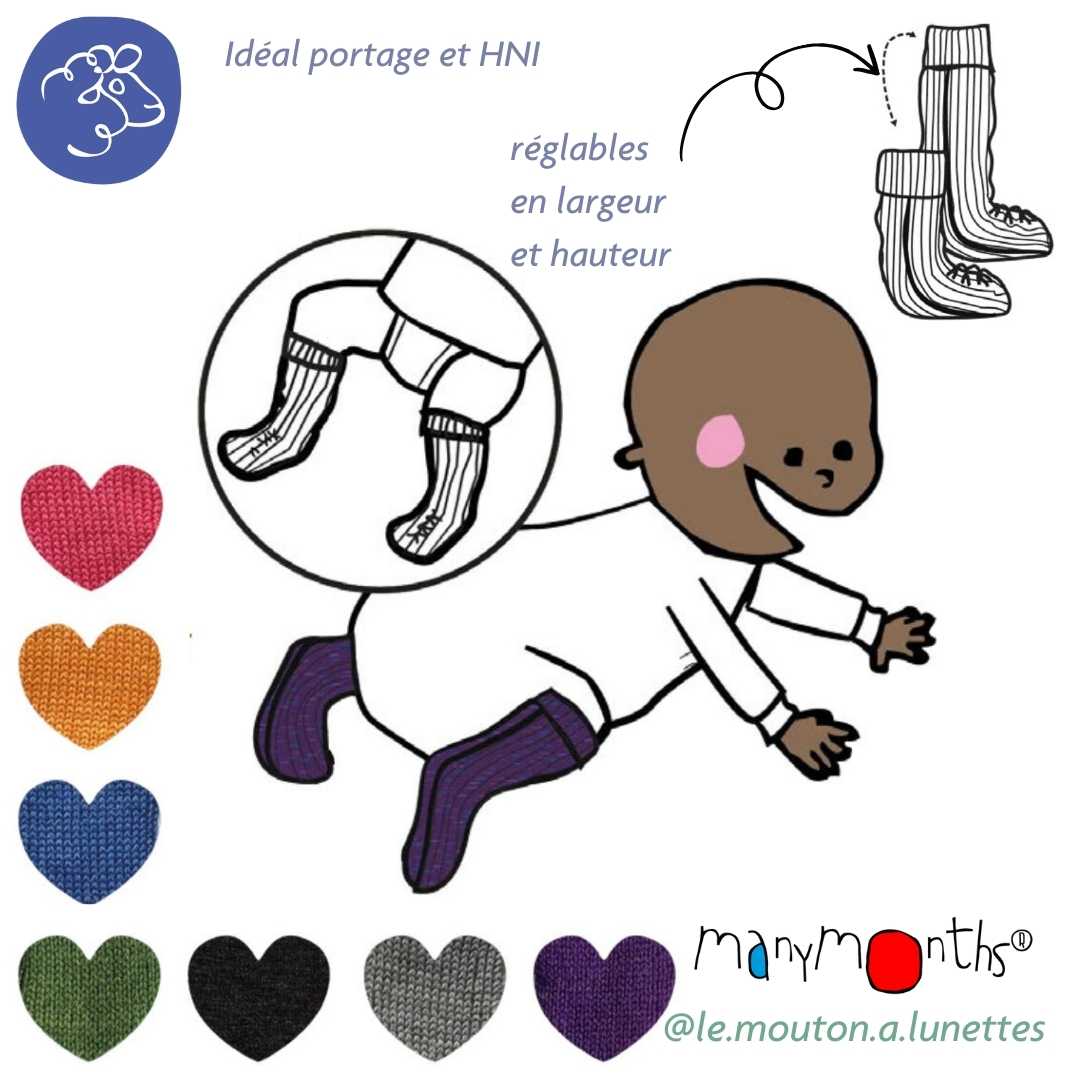 baby booties chaussons de portage manymonths bébé laine mérinos