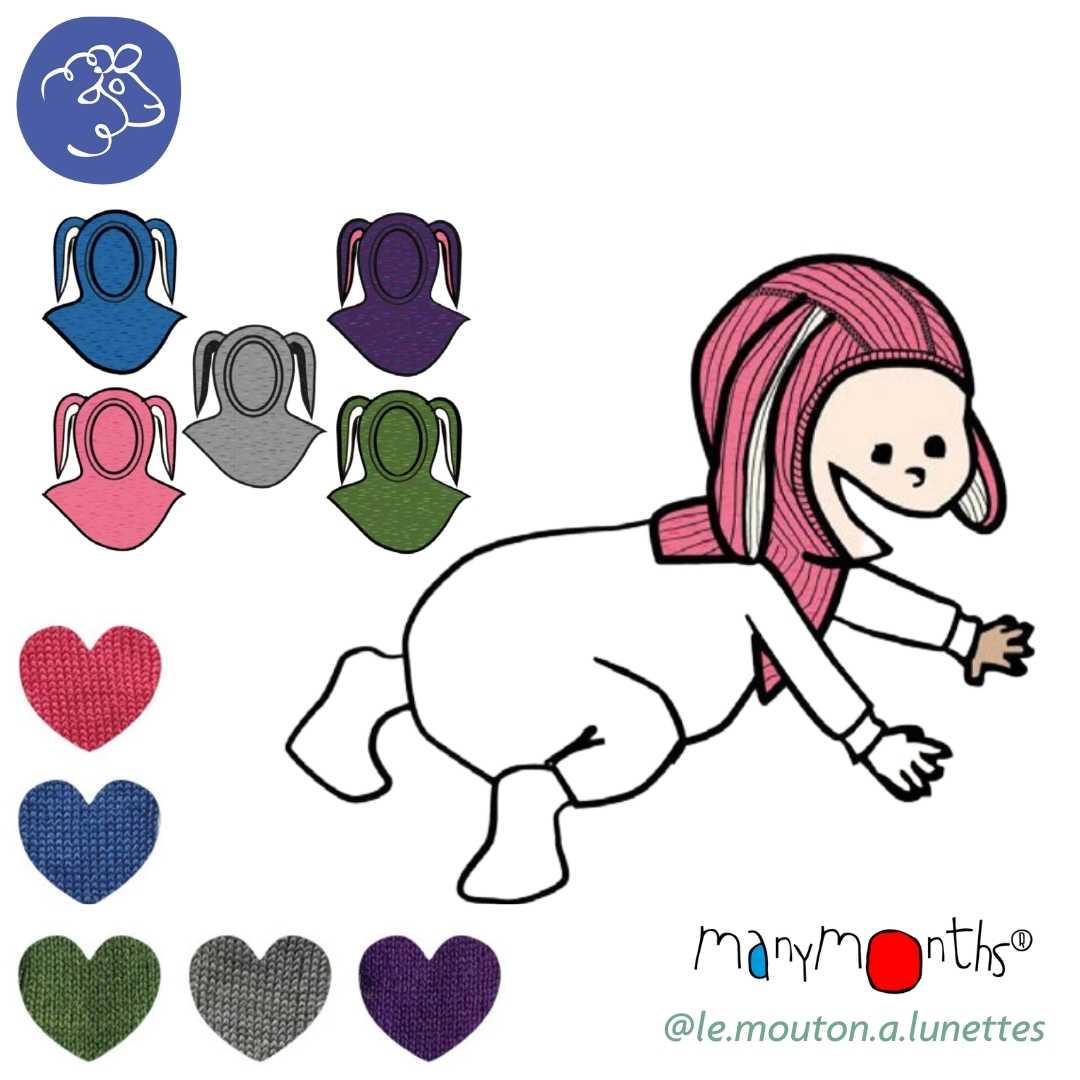 cagoule lapin manymonths cagoule laine mérinos enfant