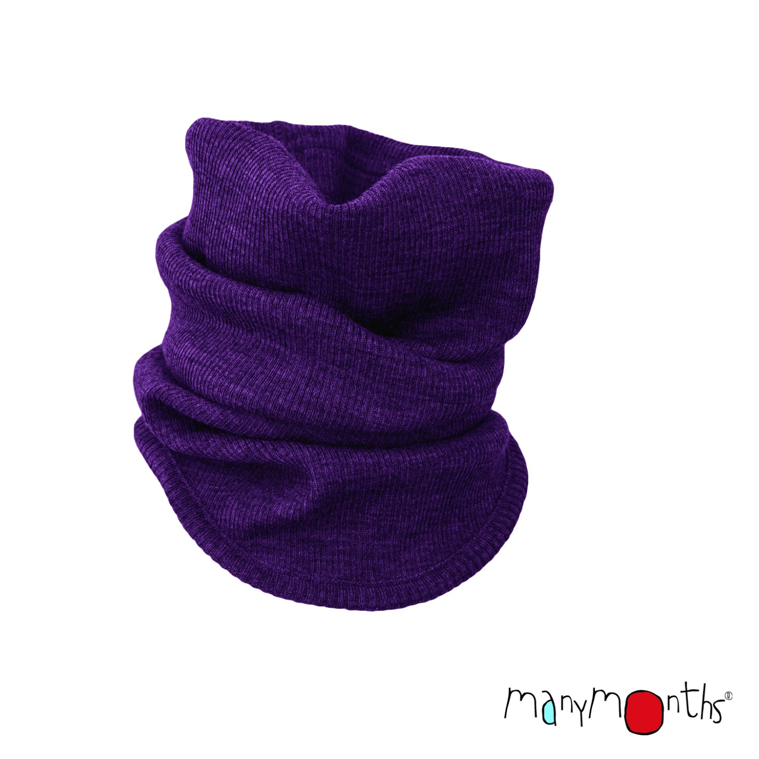 Snood Multitube Manymonths - Tour de cou enfant en laine mérinos