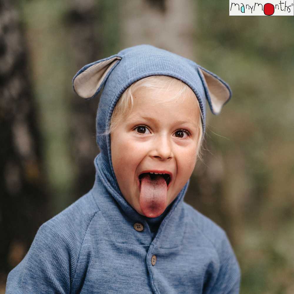 Manymonths gilet col montant cardigan évolutif enfant laine mérinos