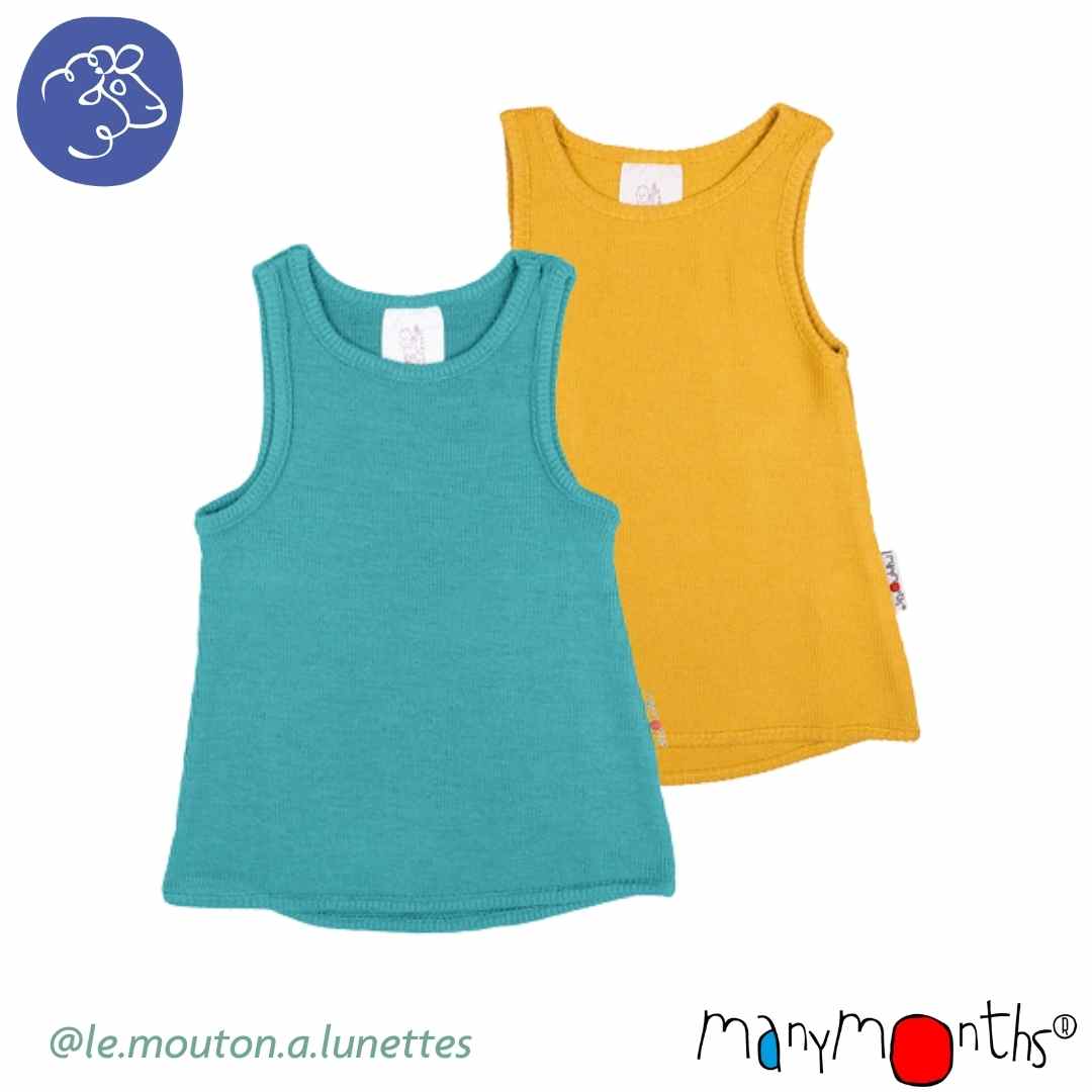 Manymonths 4 season débardeur laine mérinos mixte enfant