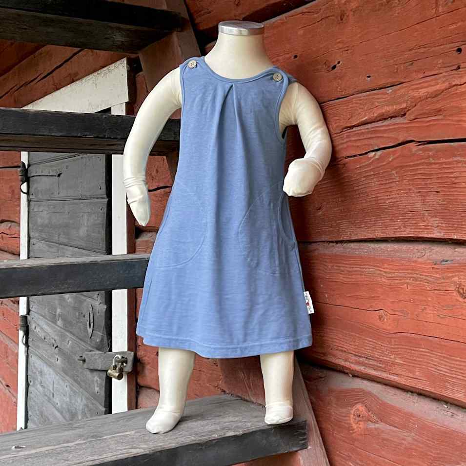 Manymonths ECO Hempies robe tunique evolutive chanvre coton bio bleu blue della robbia
