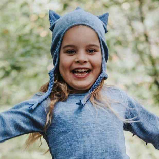 Kitty earflap beanie ManyMonths Bonnet chat enfant oreilles en laine mérinos