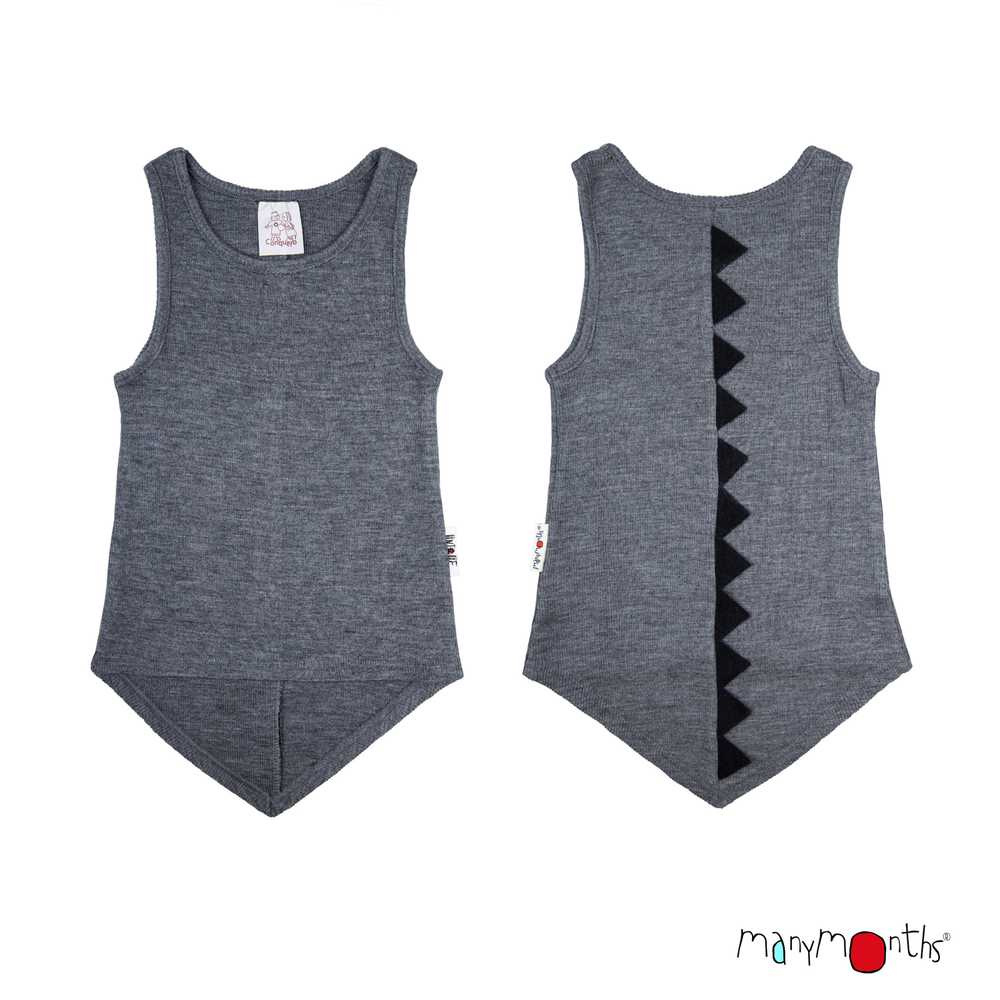 débardeur tunique dino en laine mérinos manymonths pour enfant