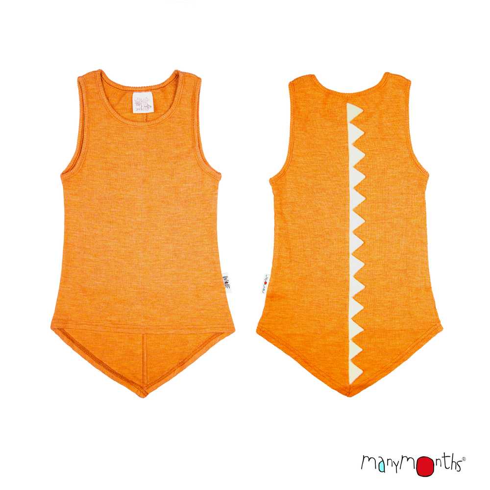 débardeur tunique dino en laine mérinos manymonths pour enfant