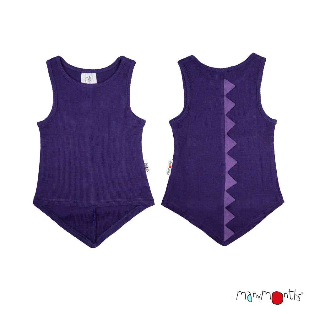 débardeur tunique dino en laine mérinos manymonths pour enfant