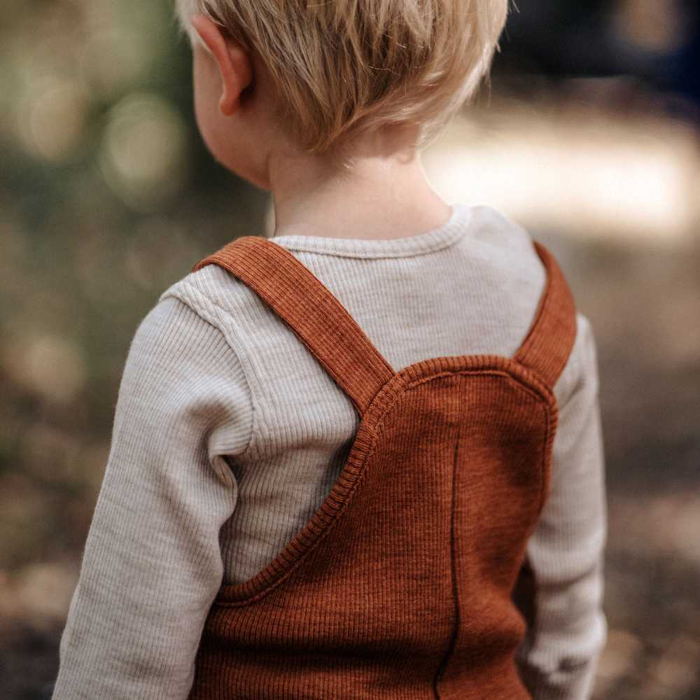 Romper salopette bébé Manymonths en laine mérinos