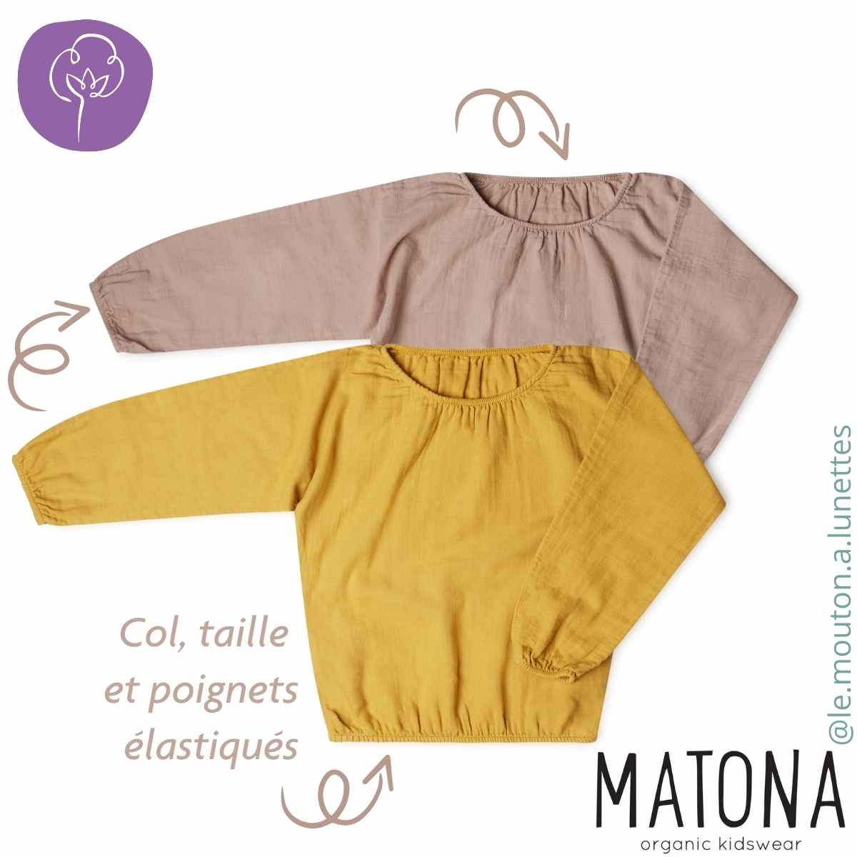 Blouse bébé coton bio matona fille