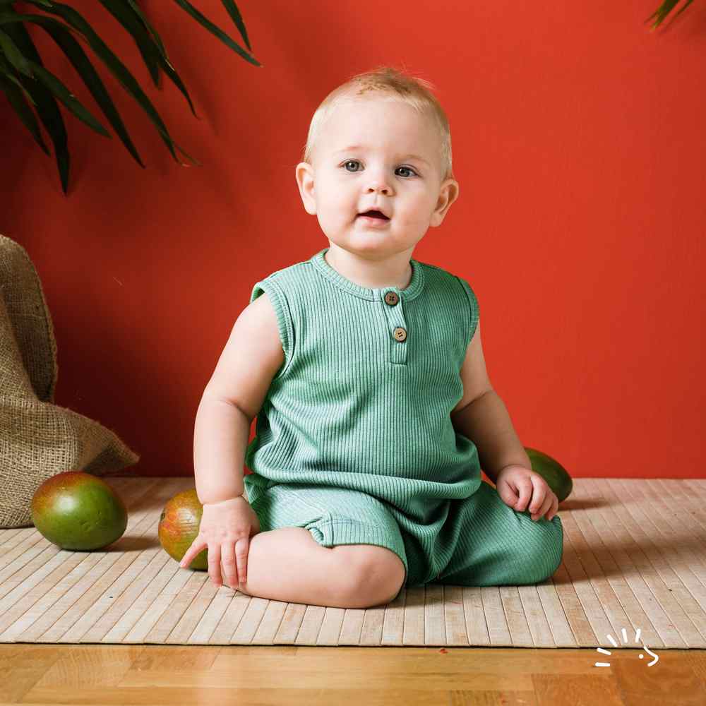 Barboteuse bébé garçon coton bio popolini