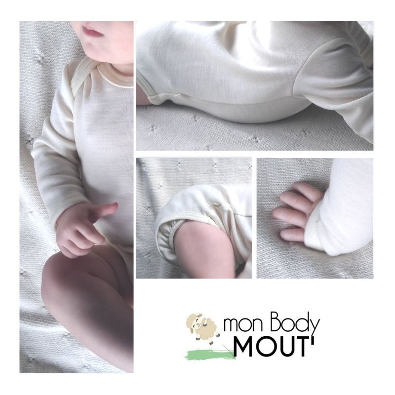 body évolutif en laine mérinos made in France Ma Couche durable