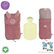 bouillotte peluche enfant bio rose