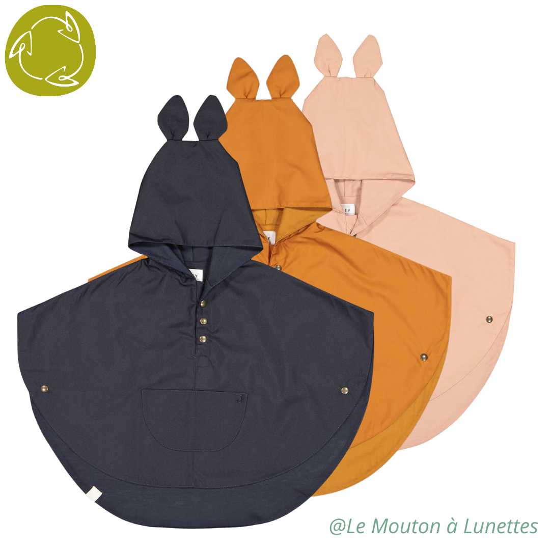 Cape de pluie enfant JOEY poncho recylé – Le Mouton à Lunettes