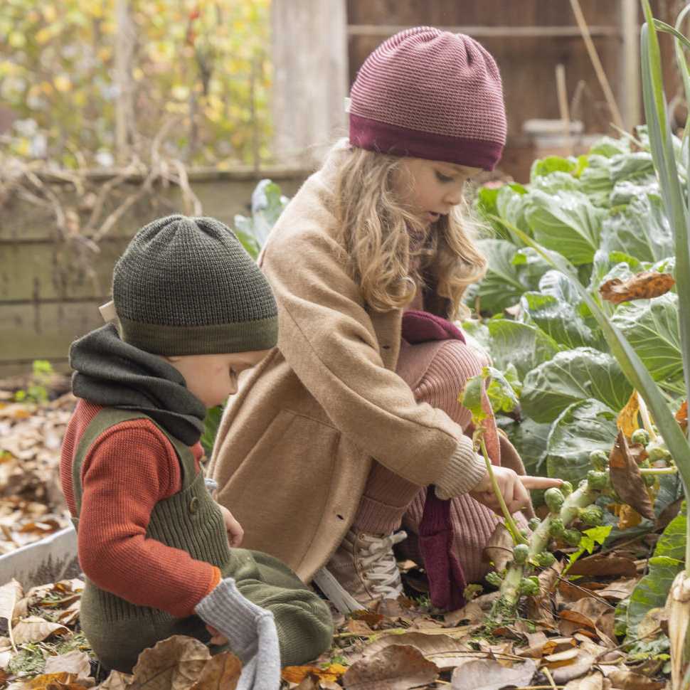 Bonnet disana beanie en laine mérinos tricot bio enfant et bébé
