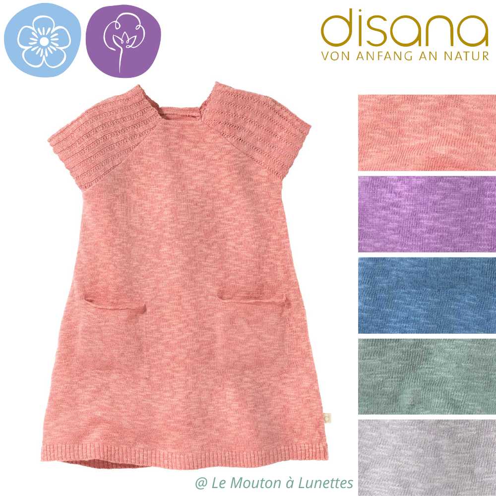 Robe en lin et coton bio DISANA - robe enfant