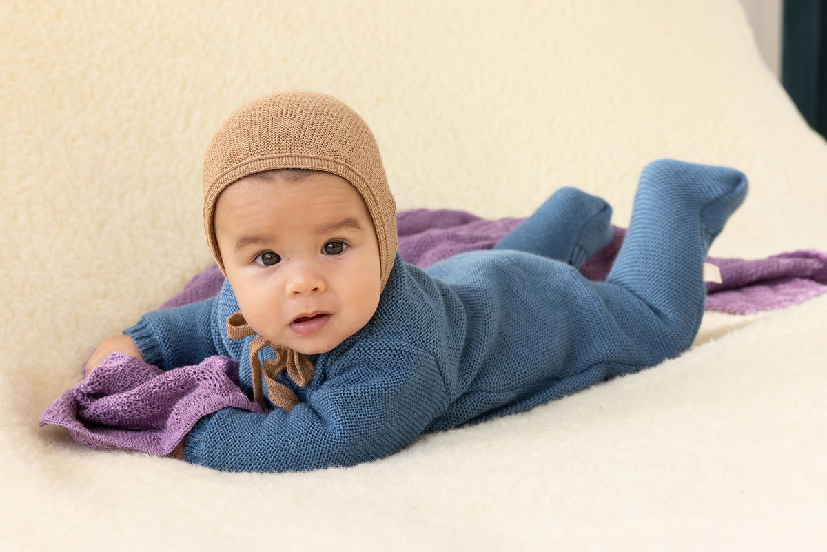 Combinaison bébé en tricot de laine mérinos bio - DISANA
