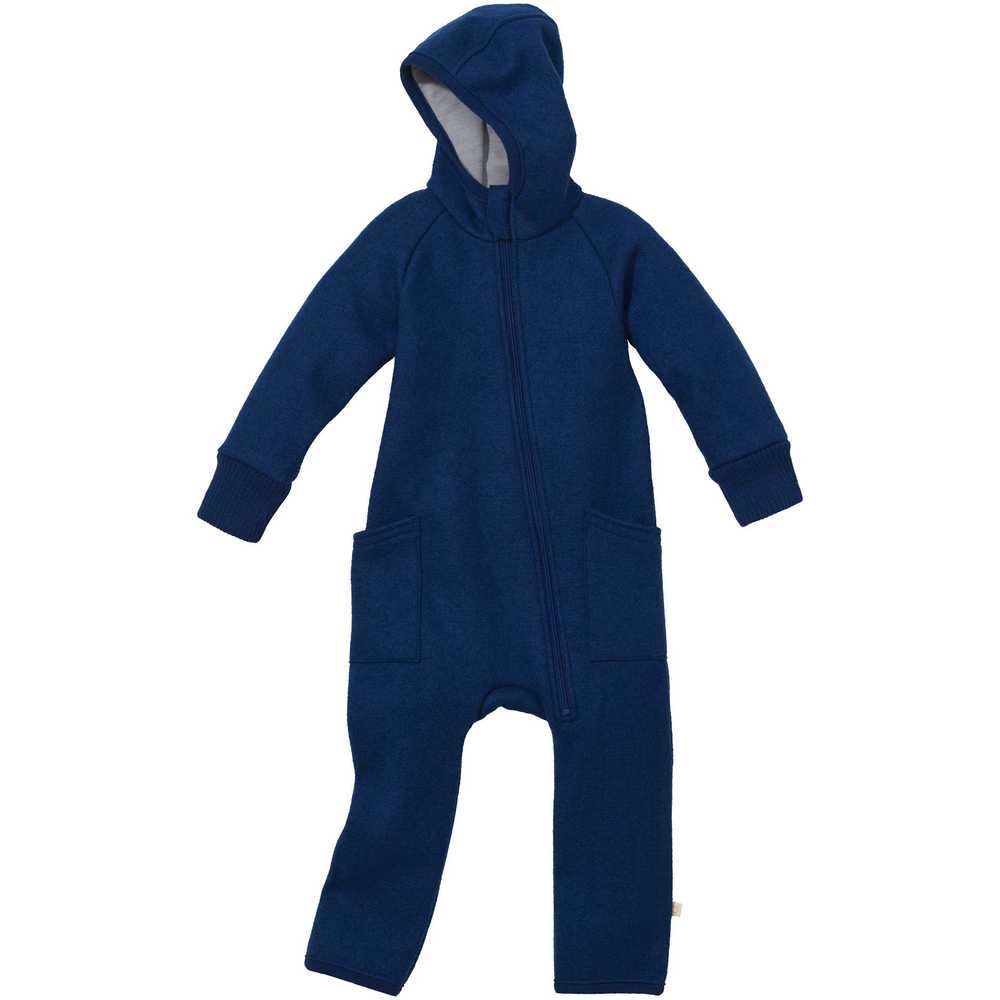 combinaison disana à zip en laine bouillie enfant nouveau fermeture éclair bleu marine