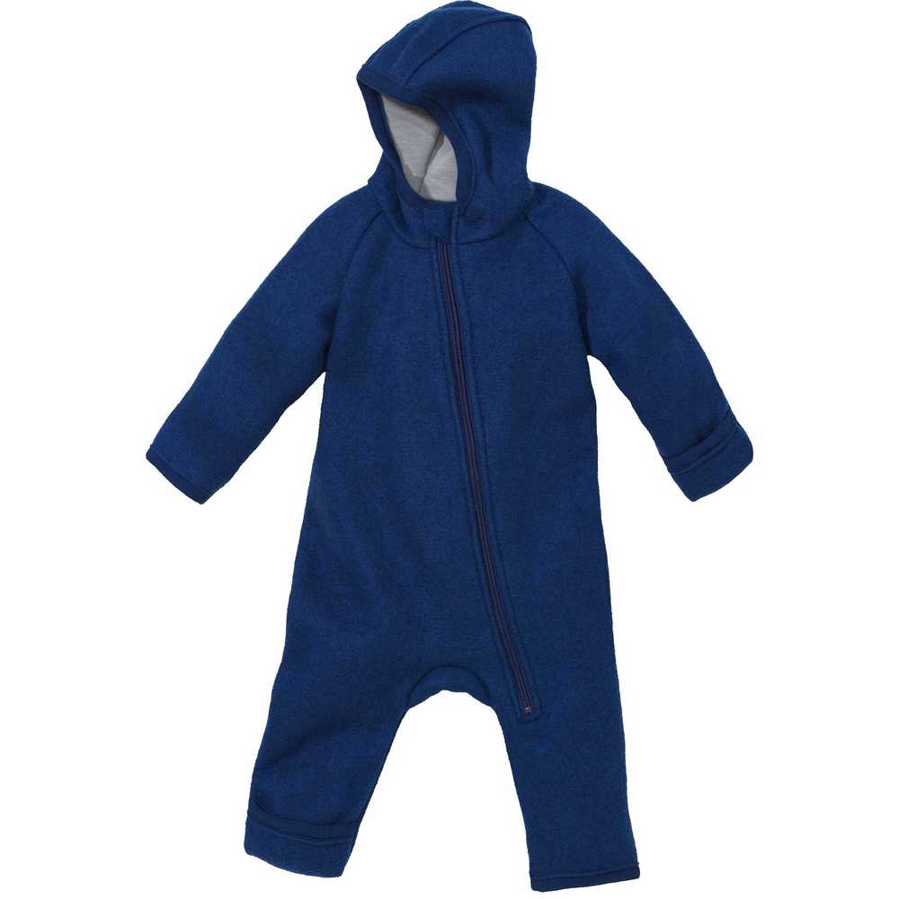 combinaison disana à zip en laine bouillie bébé nouveau fermeture éclair bleu marine