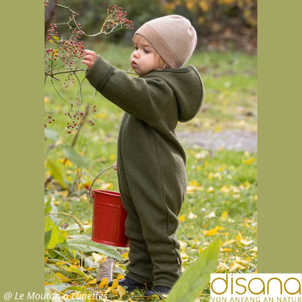 nouvelle combinaison disana en laine à fermeture éclair zip pour bébé