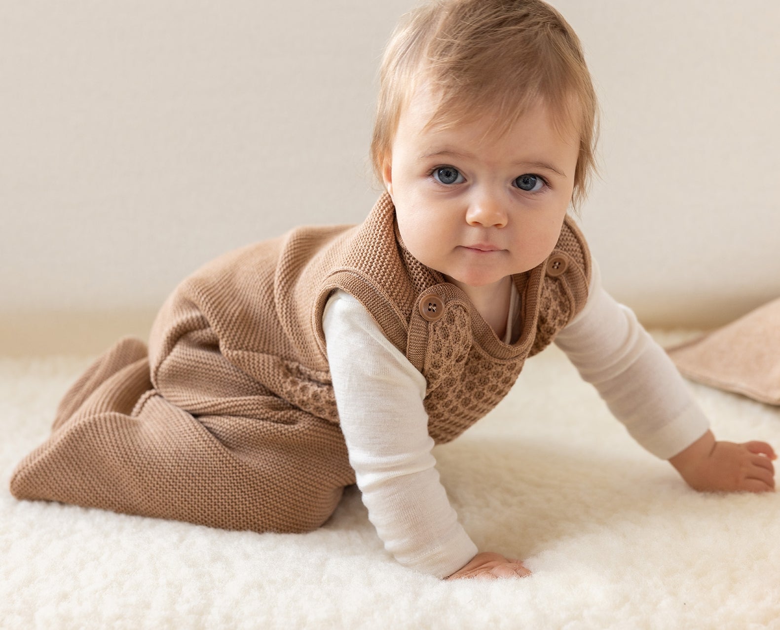 Gigoteuse bébé en tricot de laine mérinos Bio - DISANA