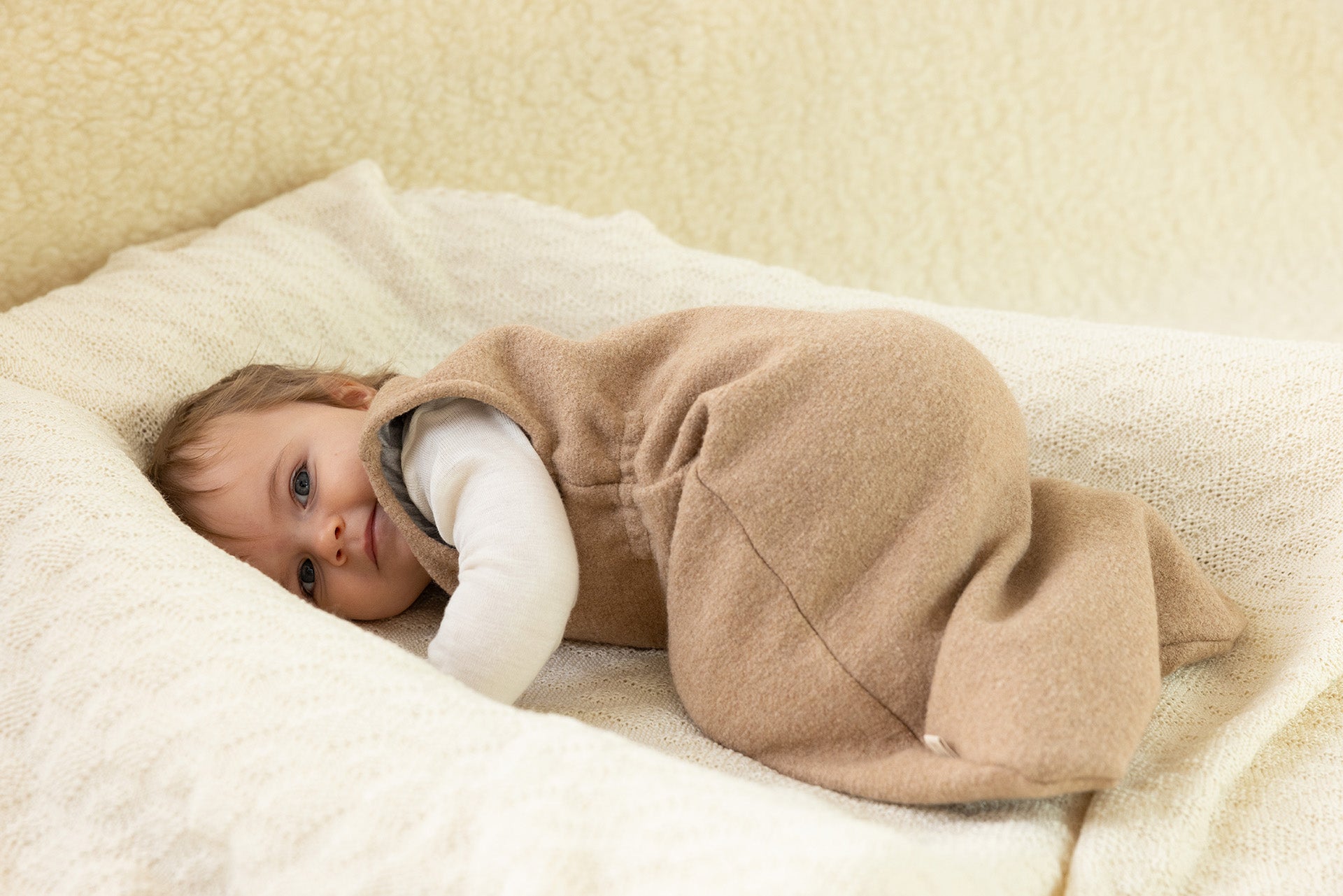 Turbulette hiver en laine bouillie Bio - Gigoteuse chaude DISANA