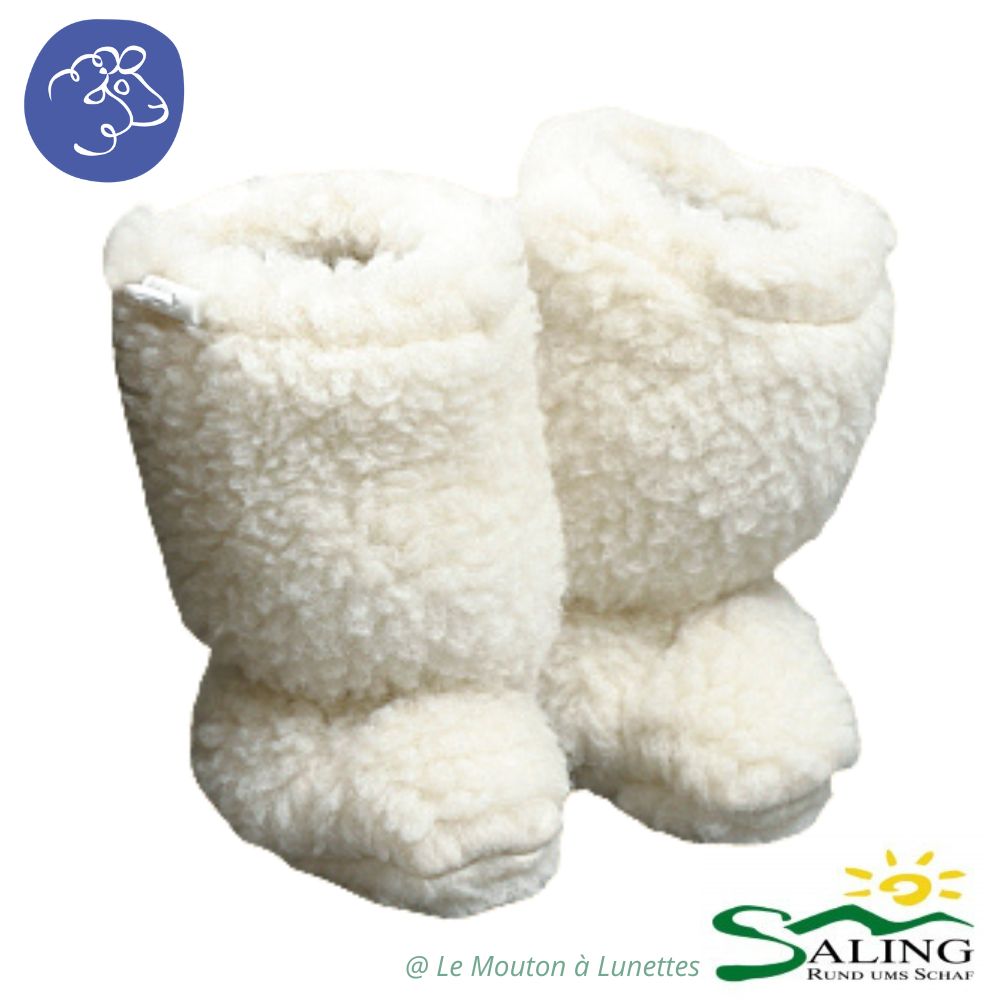 Chaussons de portage bébé en pure laine vierge SALING