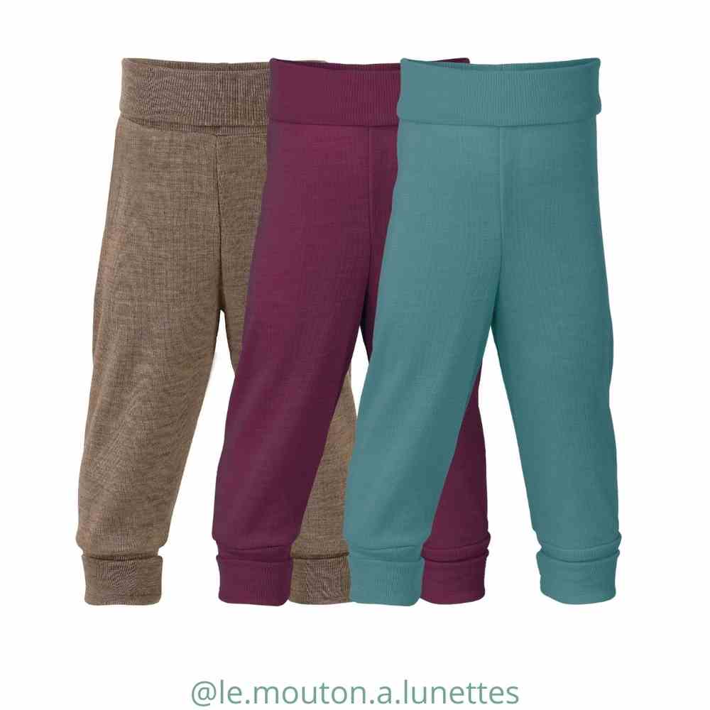 pantalon bébé laine mérinos bio et soie engel natur