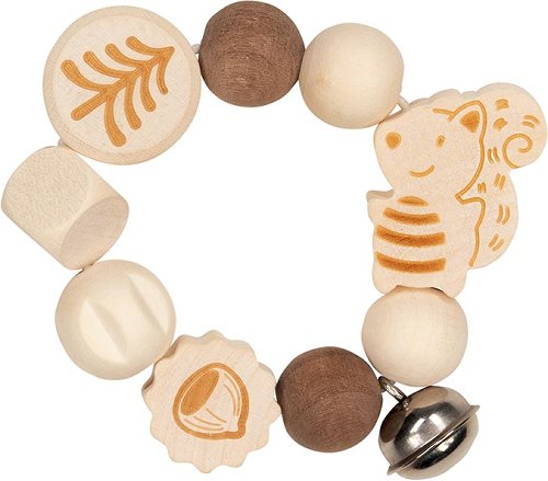 hochet écureuil bébé heimess nature goki en bois naturel