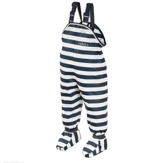 BMS-salopette-bebe-ciré-impermeable-avec-pieds-integres-rayures-marine