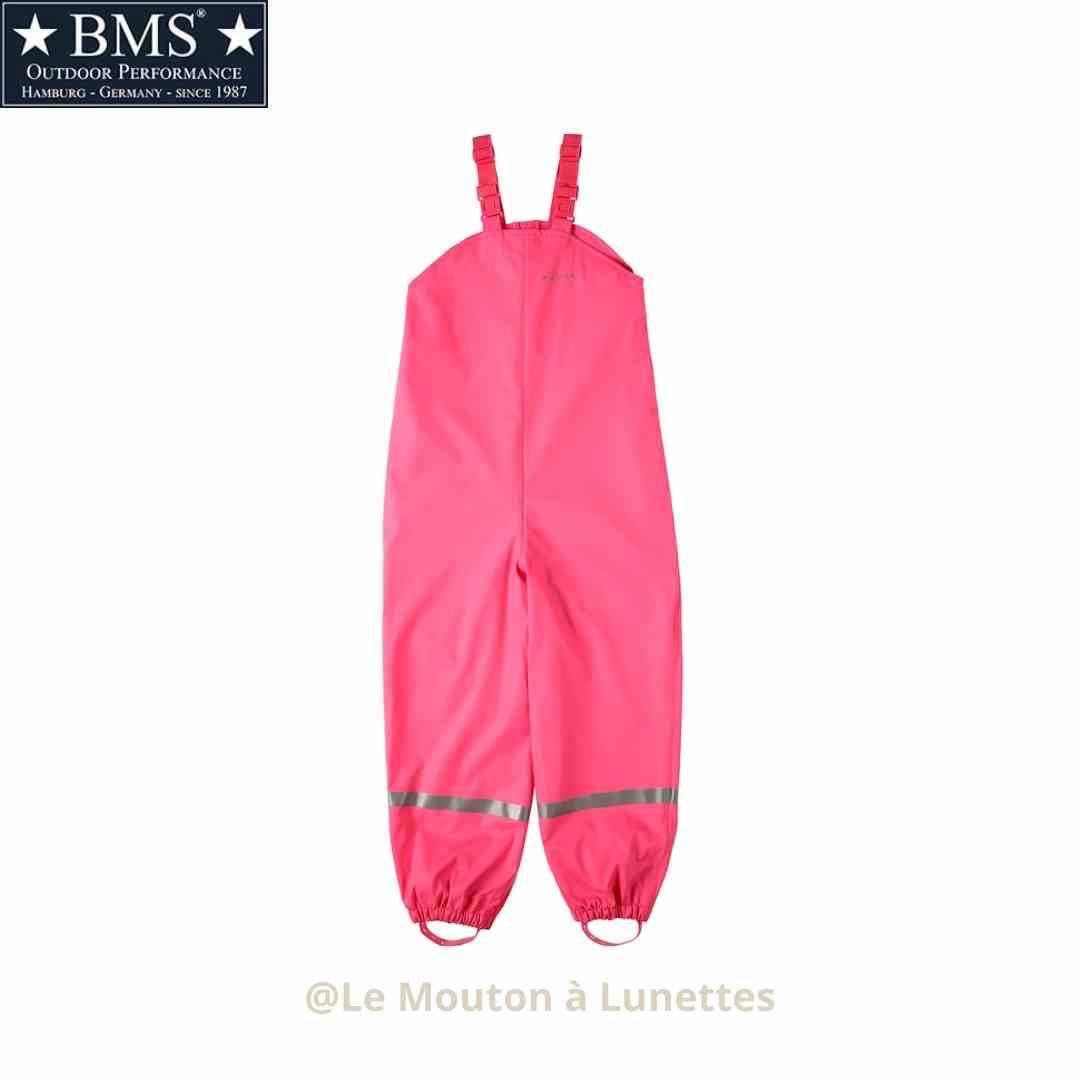 BMS-salopette-rose-imperméable-enfant-polyester