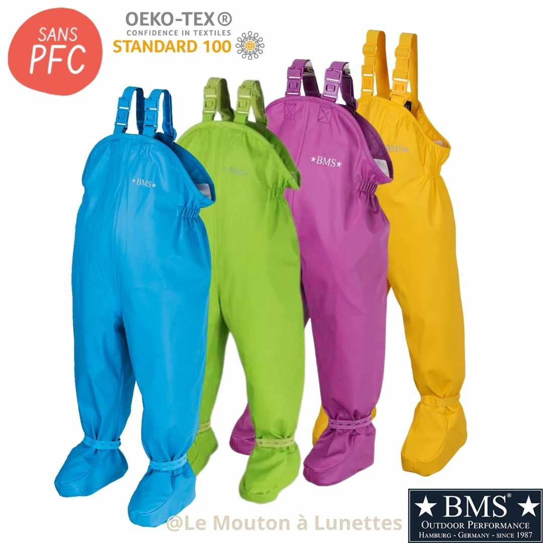 salopette de pluie bébé imperméable BMS avec pieds