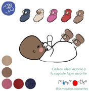 Chaussons lapin pour bébé en laine mérinos - Bunny Booties ManyMonths – PREVENTE 2026/27