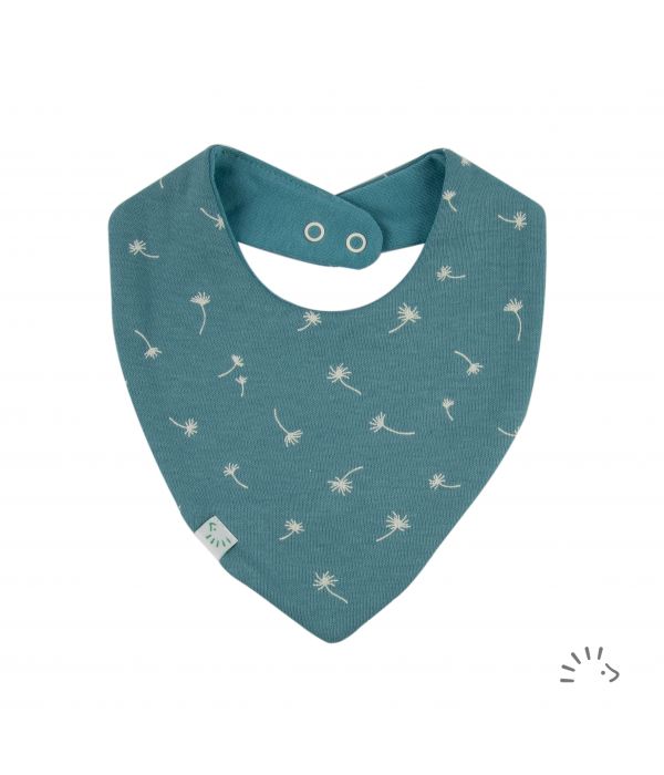 Bavoir bandana réversible en coton bio - POPOLINI