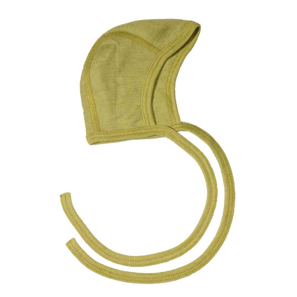 béguin bébé en laine et soie vert Cosilana