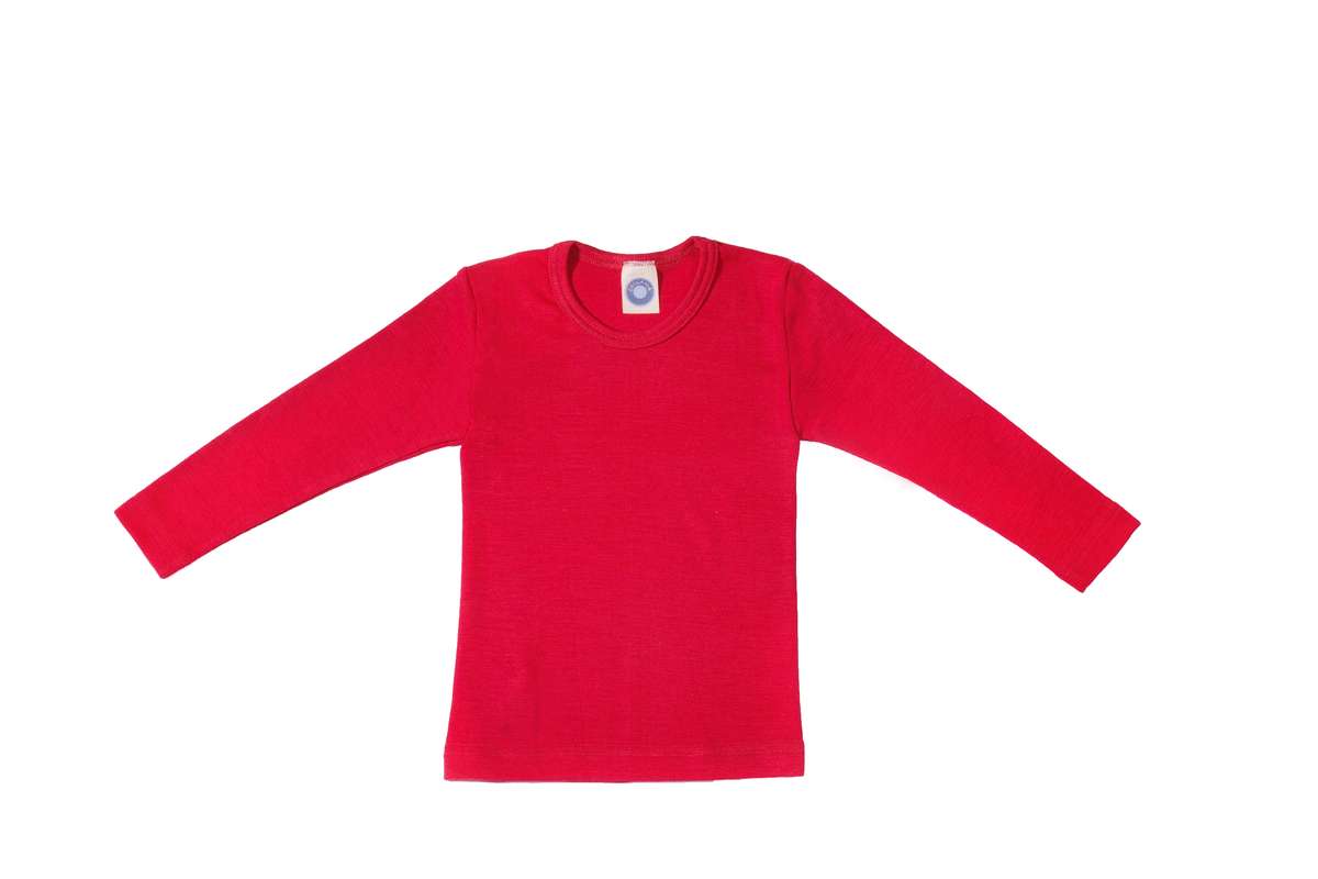 T-shirt en laine et soie manches longues enfant - COSILANA