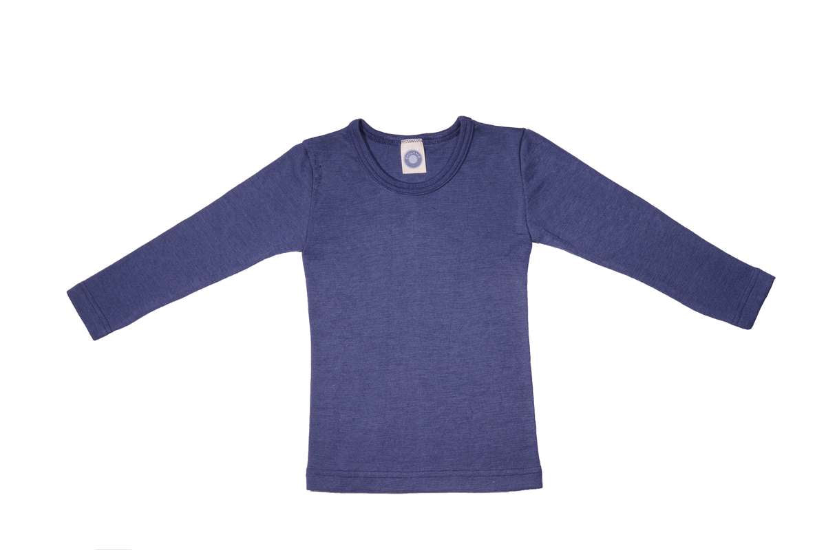 T-shirt en laine et soie manches longues enfant - COSILANA